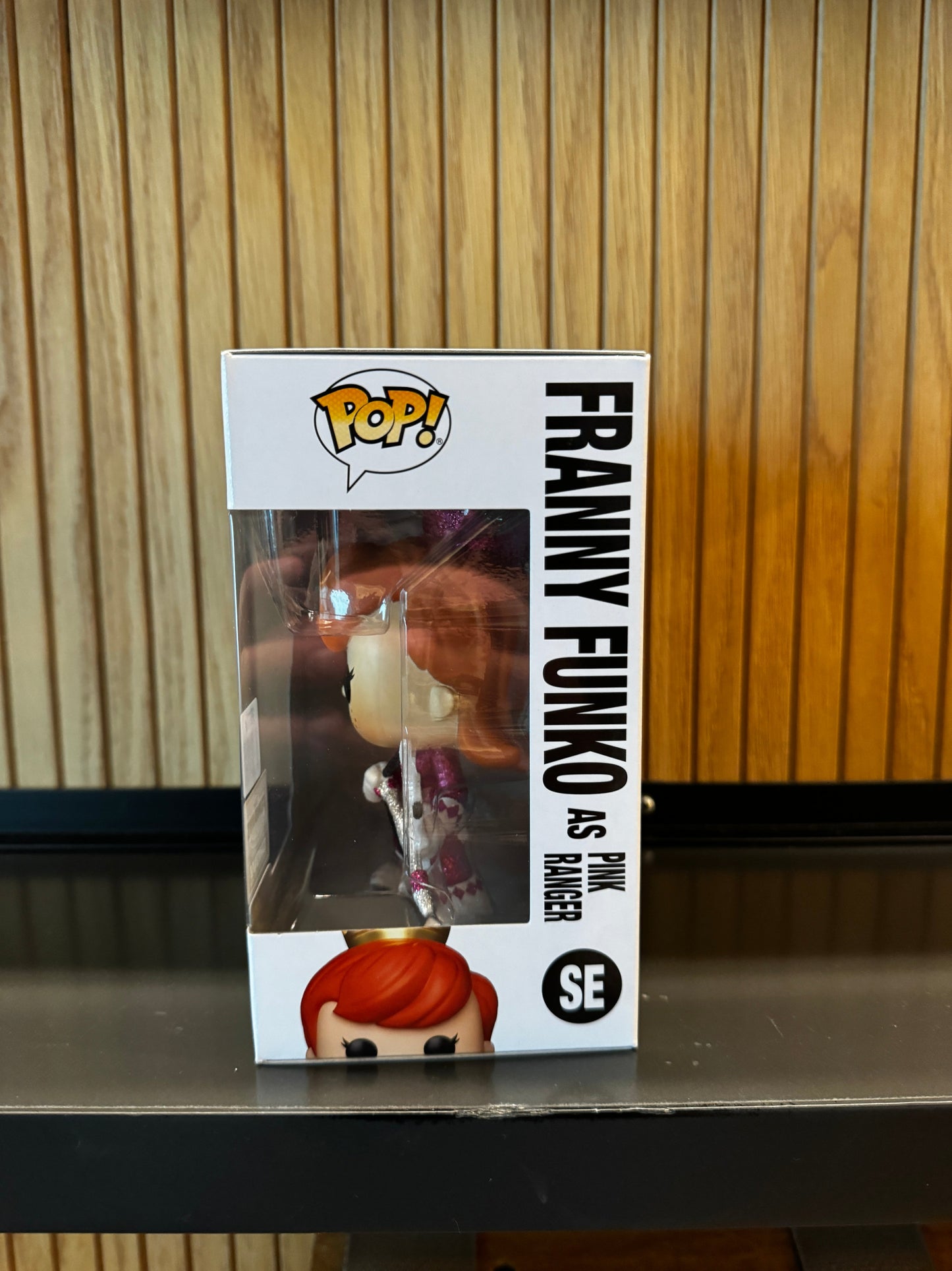 Funko Fundays 2025 Pop! Originals Mighty Morphin Power Rangers Pink Ranger Franny diamond glitter figure, LE1050, from Ralphie's Funhouse.