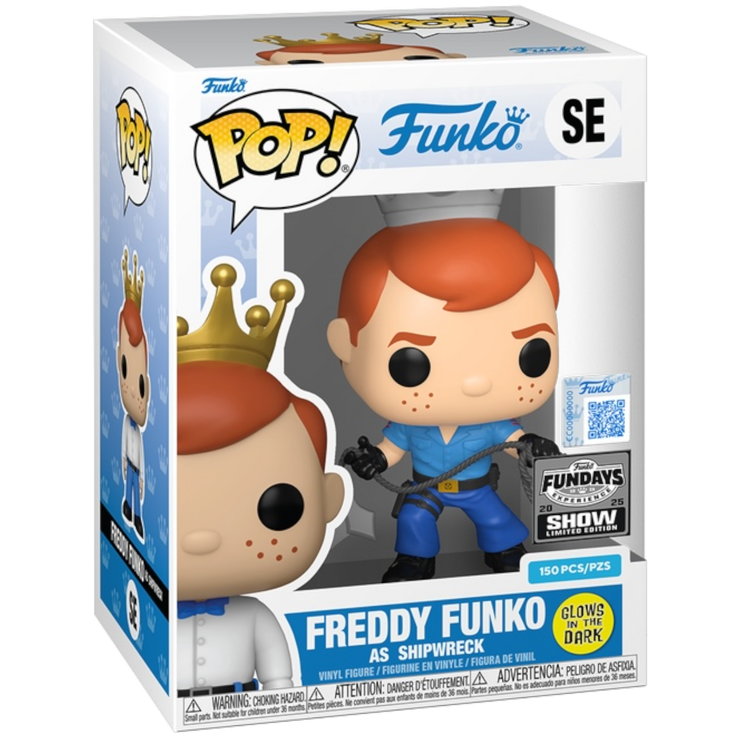 Glow-in-the-dark Funko Pop! Freddy Funko as Shipwreck from G.I. JOE, part of Funko Fundays 2025 Pop! Originals, LE 150.