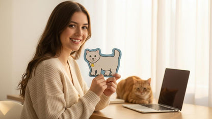 SHAPES ETC. Large Notepad - Cat