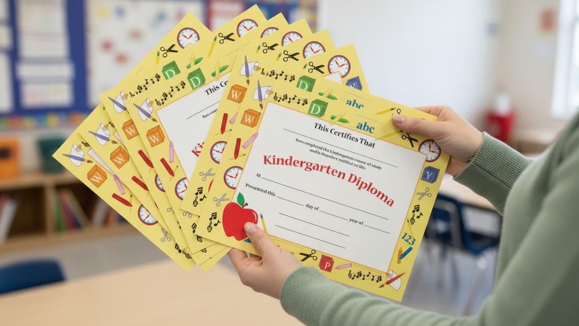 SHAPES ETC. Recognition Certificate - Kindergarten Diploma