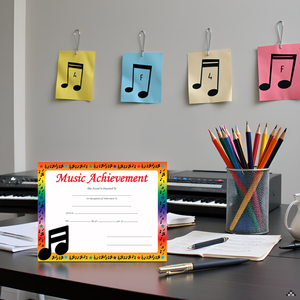 SHAPES ETC. Recognition Certificate - Music Achievement
