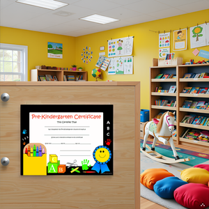 SHAPES ETC. Recognition Certificate - Pre-K Certificate