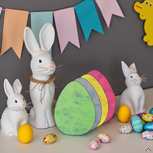 SHAPES ETC.  Egg Marble Assorted Color Creative Cut-Outs- 3”