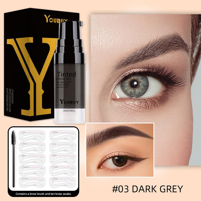 Brow Gel & 4-Prong Eyebrow Pen Set - Smudge-Proof & Water-Resistant for Long-Lasting, Natural-Looking Brows