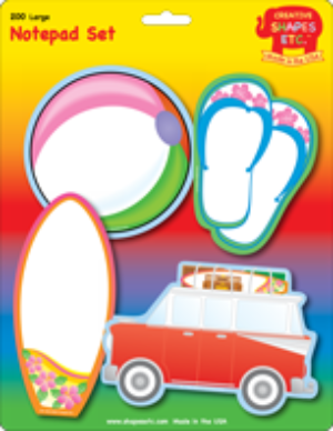 SHAPES ETC. Large Notepad Set - Summertime