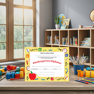 SHAPES ETC. Recognition Certificate - Kindergarten Diploma