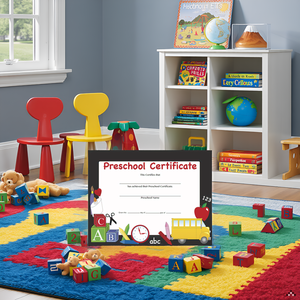 SHAPES ETC. Recognition Certificate - Preschool Certificate