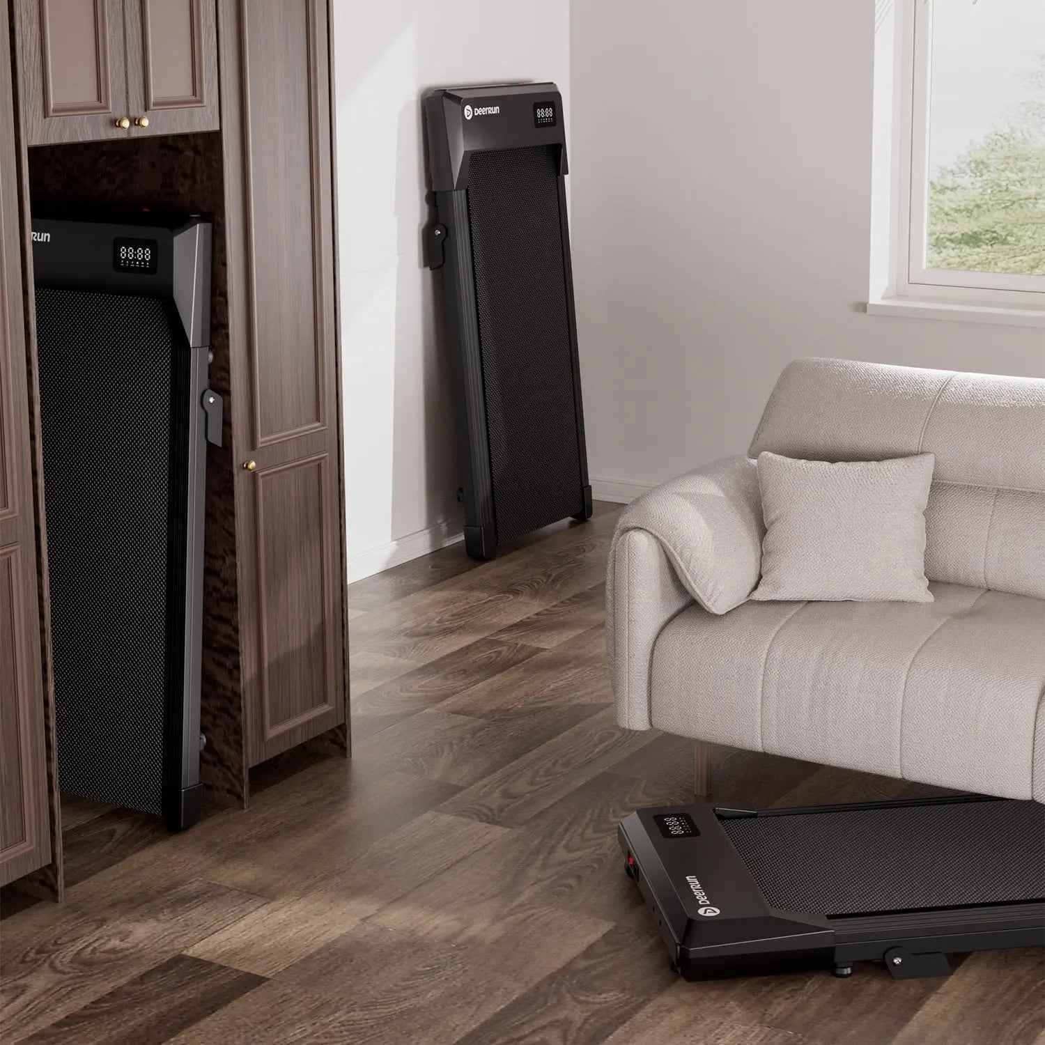 DeerRun Q2 Urban Smart Walking Pad with Incline Treadmill Remote Control