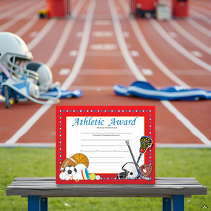 SHAPES ETC. Recognition Certificate - Athletic Award