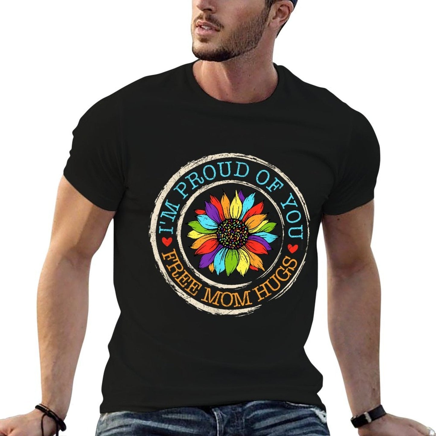 Free Mom Hugs Im Proud Of You Lover Pride Month Gay Rights  Classic T-Shirt