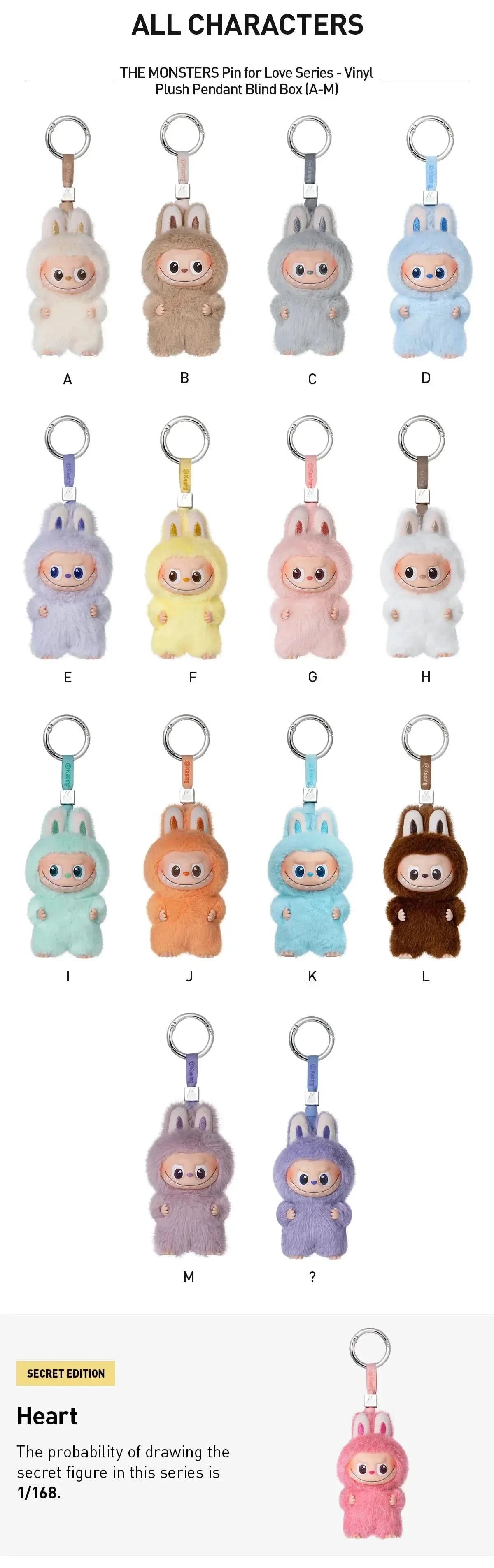 Pop Mart Labubu Pin for Love Series Blind Box (N-Z) Blue BuBu Craze