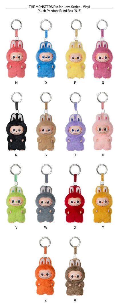 Pop Mart Labubu Pin for Love Series Blind Box (N-Z) Blue BuBu Craze