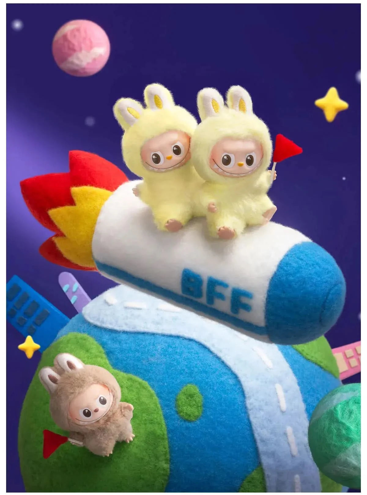 Pop Mart Labubu Pin for Love Series Blind Box (N-Z) Blue BuBu Craze