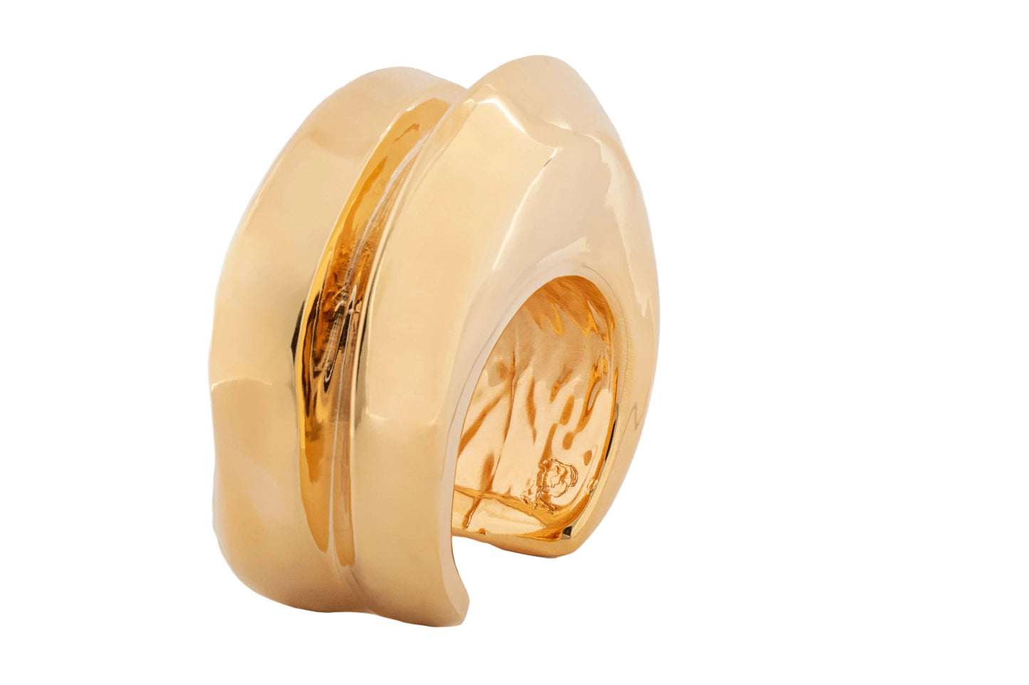 Isa Sculptural Gold Cuff Bracelet