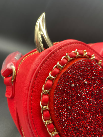 Betsey Johnson Kitsch Devil In The Details Crossbody Red
