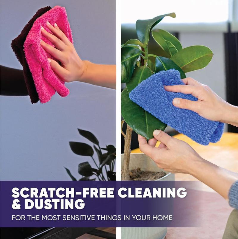 Pronto Cloth Hybrid Microfiber | New 2-In-1 Dual-Sided Scrub & Polish Towel | Scratch-Free & Reusable Professional Grade 14X14 Cloth for Auto, Kitchen & Home Cleaning