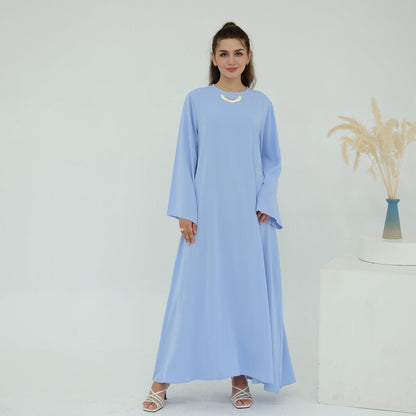 3D Floral Mesh Open Abaya (MOA288)