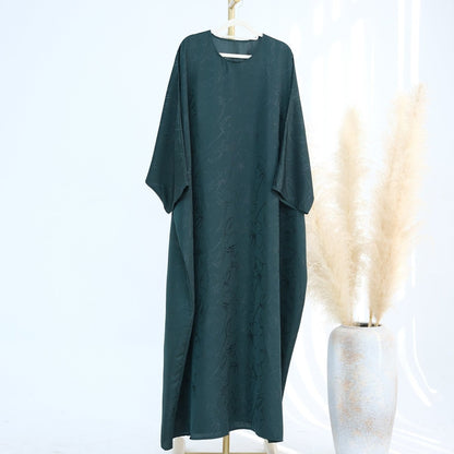 3D Jacquard Woven Satin Abaya (MA138)
