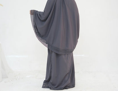 4-Piece Nida Prayer Set with Lace Trim(MK031)