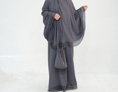 4-Piece Nida Prayer Set with Lace Trim(MK031)