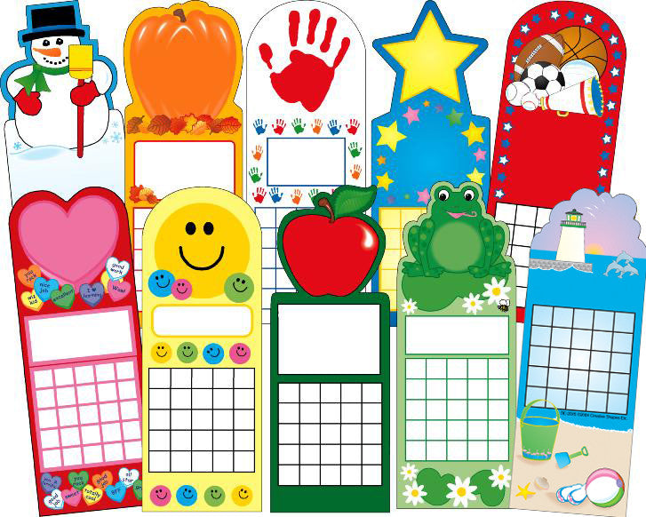 SHAPES ETC. Year Round Classroom Personal Incentive Chart -Set of 10