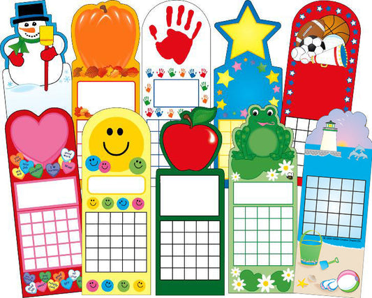 SHAPES ETC. Year Round Classroom Personal Incentive Chart -Set of 10