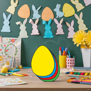 SHAPES ETC. Egg Assorted Color Creative Cut-Outs- 3”