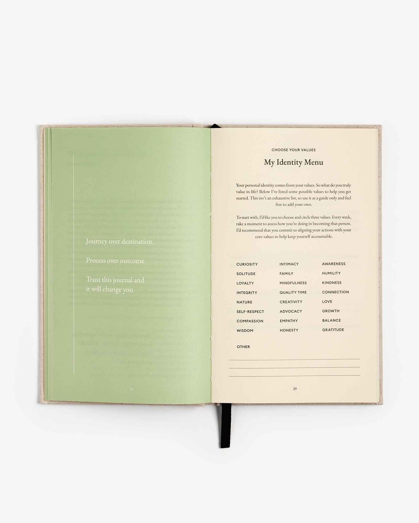 The Three Question Journal - Green