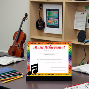 SHAPES ETC. Recognition Certificate - Music Achievement
