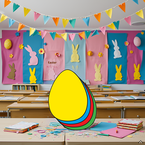 SHAPES ETC. Egg Assorted Color Creative Cut-Outs- 3”