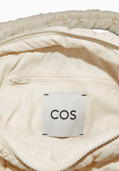 [Jennie Pick] COS Quilted Oversized Shoulder Bag Off White