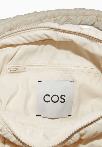 [Jennie Pick] COS Quilted Oversized Shoulder Bag Off White