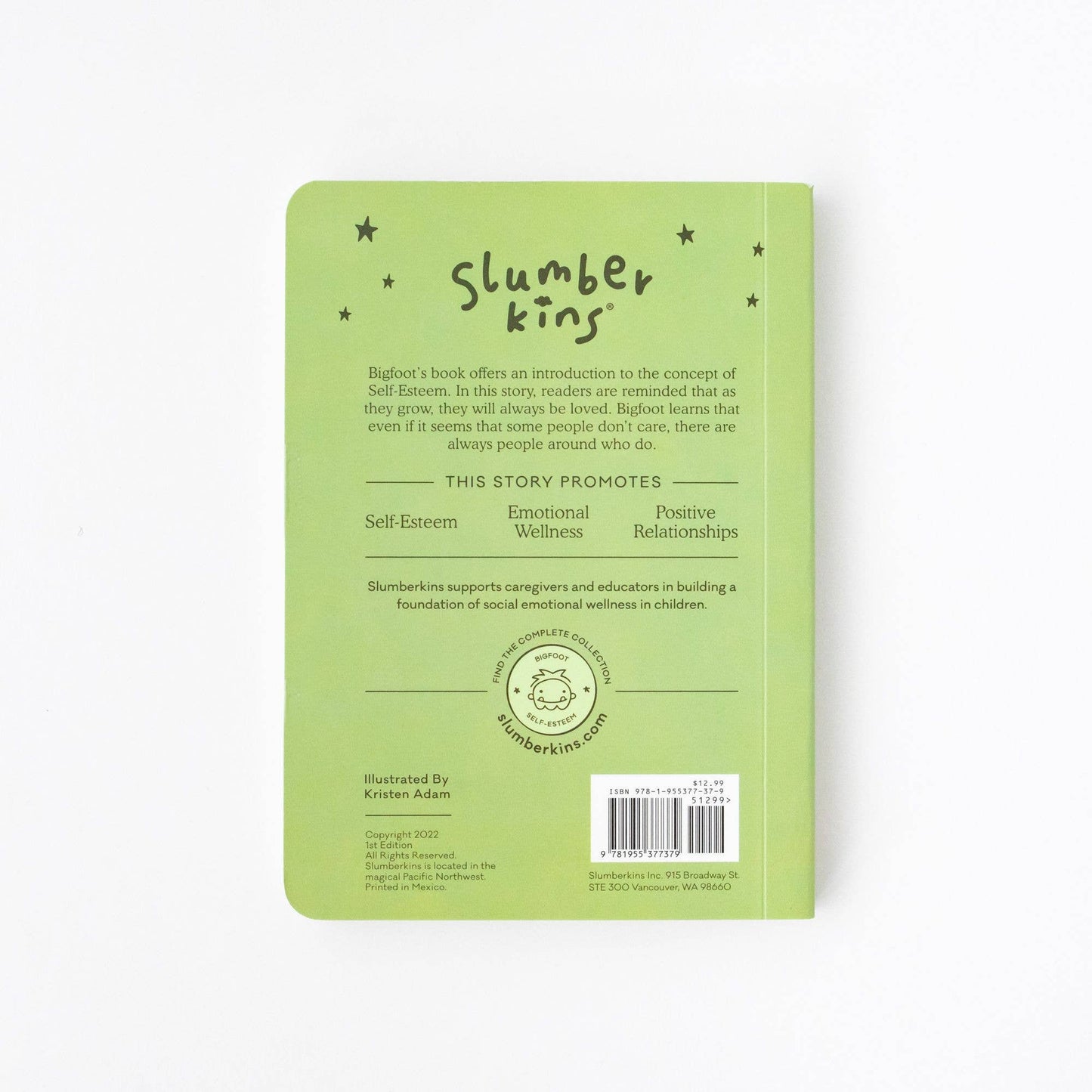 Slumberkins Book - Bigfoot, You Are Lovable: An Intro to Self Esteem