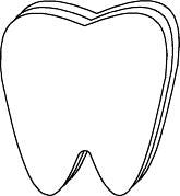 SHAPES ETC. Large Single Color Creative Cut-Out - Tooth