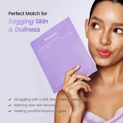 BIODANCE Bio-Collagen Real Deep Mask, Hydrating Overnight Hydrogel Face Mask, Pore Minimizing, Elasticity, Plumping, Travel Essentials & Self Care Gifts for Women, Korean Skin Care | 1.19oz(34g) x 4ea