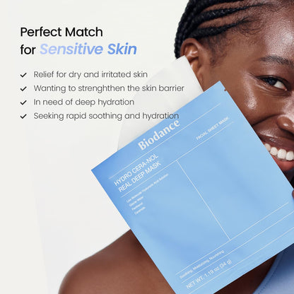 BIODANCE Bio-Collagen Real Deep Mask, Hydrating Overnight Hydrogel Face Mask, Pore Minimizing, Elasticity, Plumping, Travel Essentials & Self Care Gifts for Women, Korean Skin Care | 1.19oz(34g) x 4ea