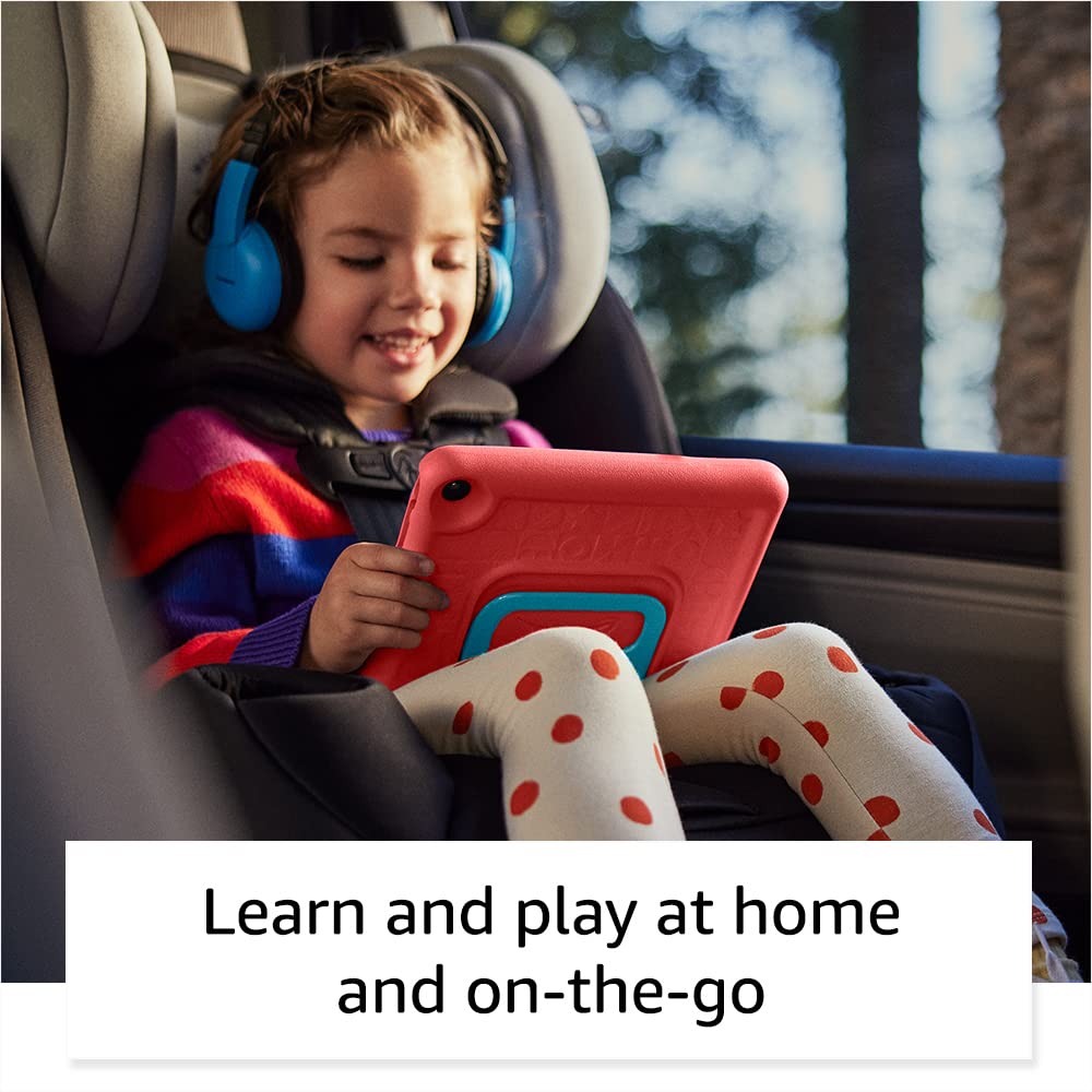 Amazon Fire 7 Kids tablet (newest model) ages 3-7. Top-selling 7" kids tablet on Amazon. Includes ad-free and exclusive content, easy parental controls, 10-hr battery, 16 GB, Purple