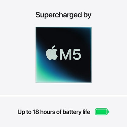 Apple 2026 MacBook Air 15-inch Laptop with M5 chip: Built for AI, 15.3-inch Liquid Retina Display, 16GB Unified Memory, 512GB SSD, 12MP Center Stage Camera, Touch ID, Wi-Fi 7; Midnight