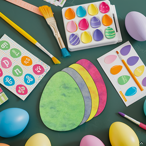 SHAPES ETC.  Egg Marble Assorted Color Creative Cut-Outs- 3”