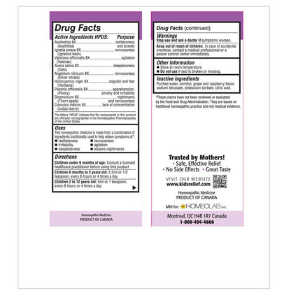 Kids Relief Calming Effect Syrup for Kids 0-12 Years, 3.4 oz