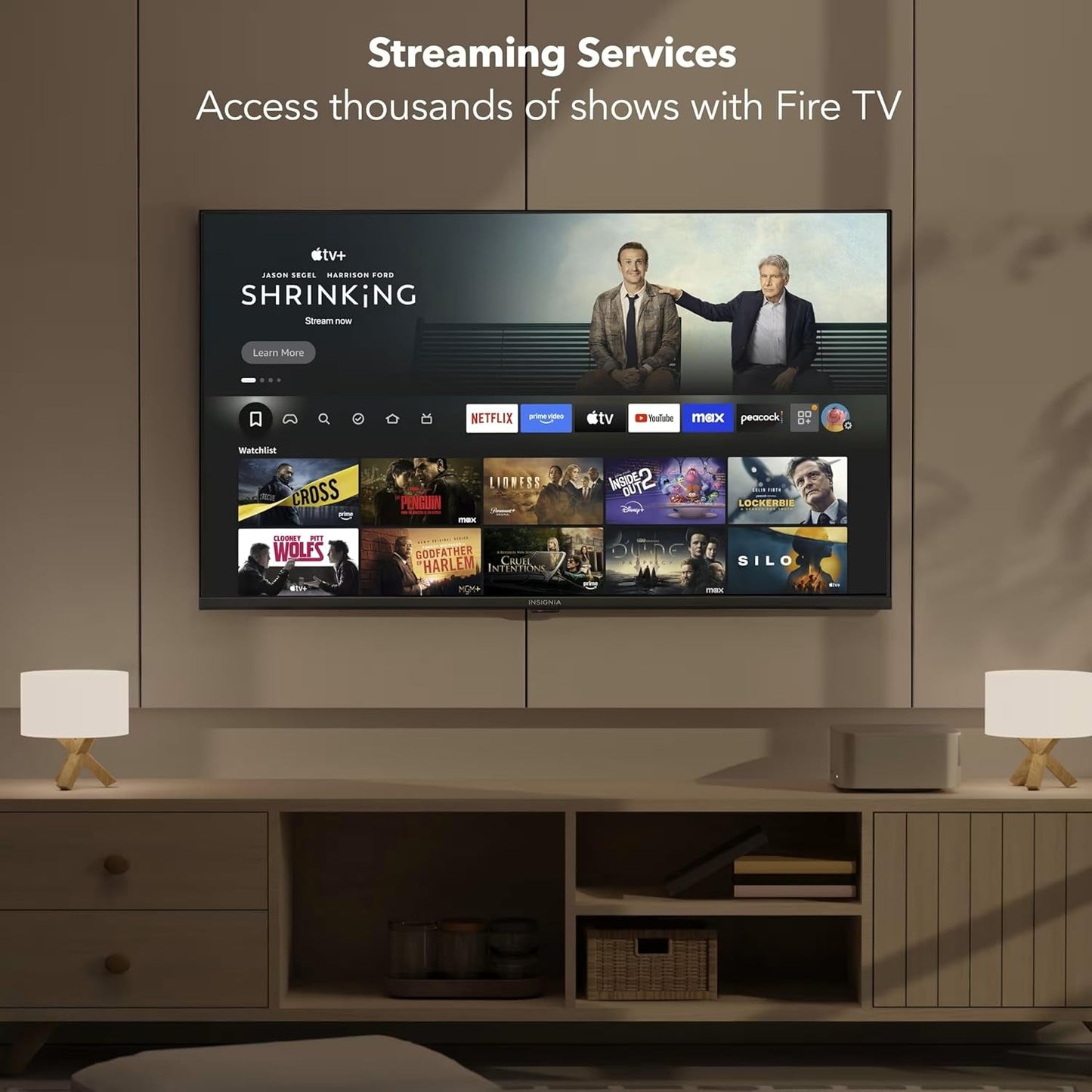 INSIGNIA 43" Class F50 Series LED 4K UHD Smart Fire TV, Voice Remote with Alexa, Stream Live TV without Cable
