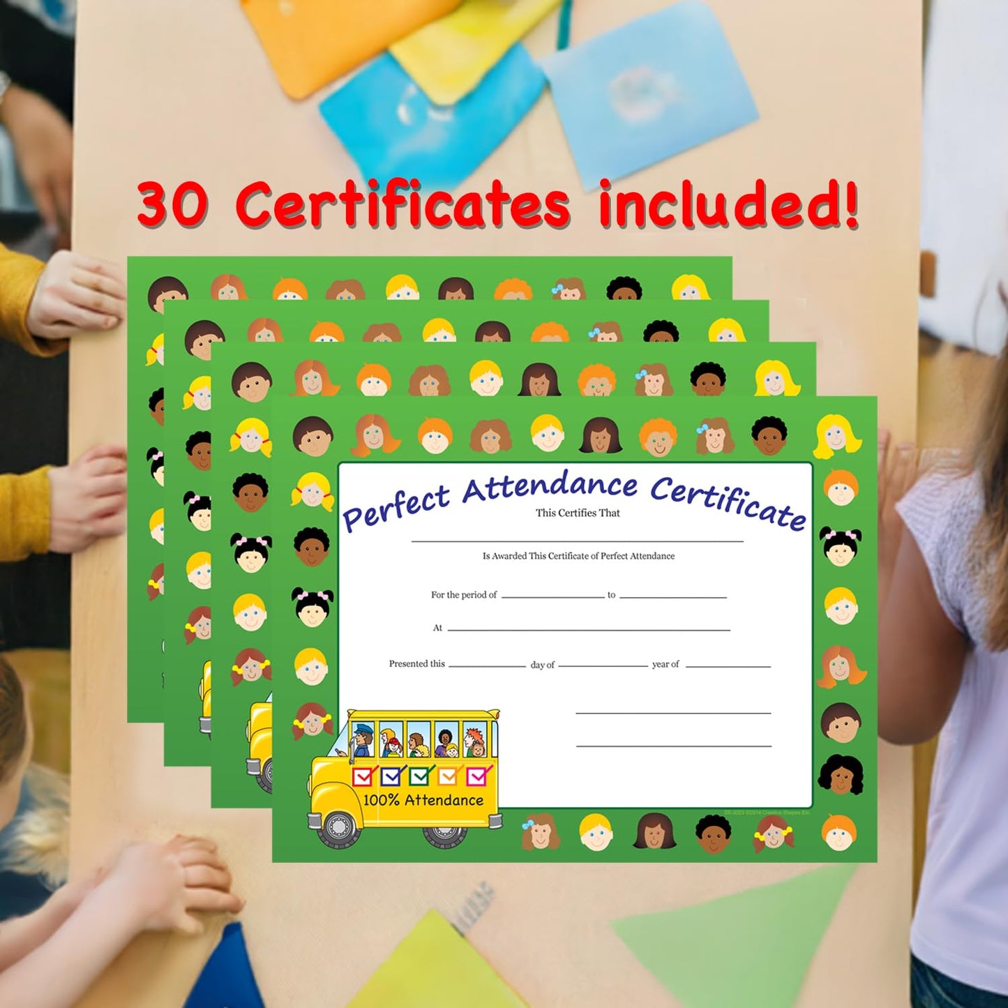 SHAPES ETC. Recognition Certificate - Perfect Attendance