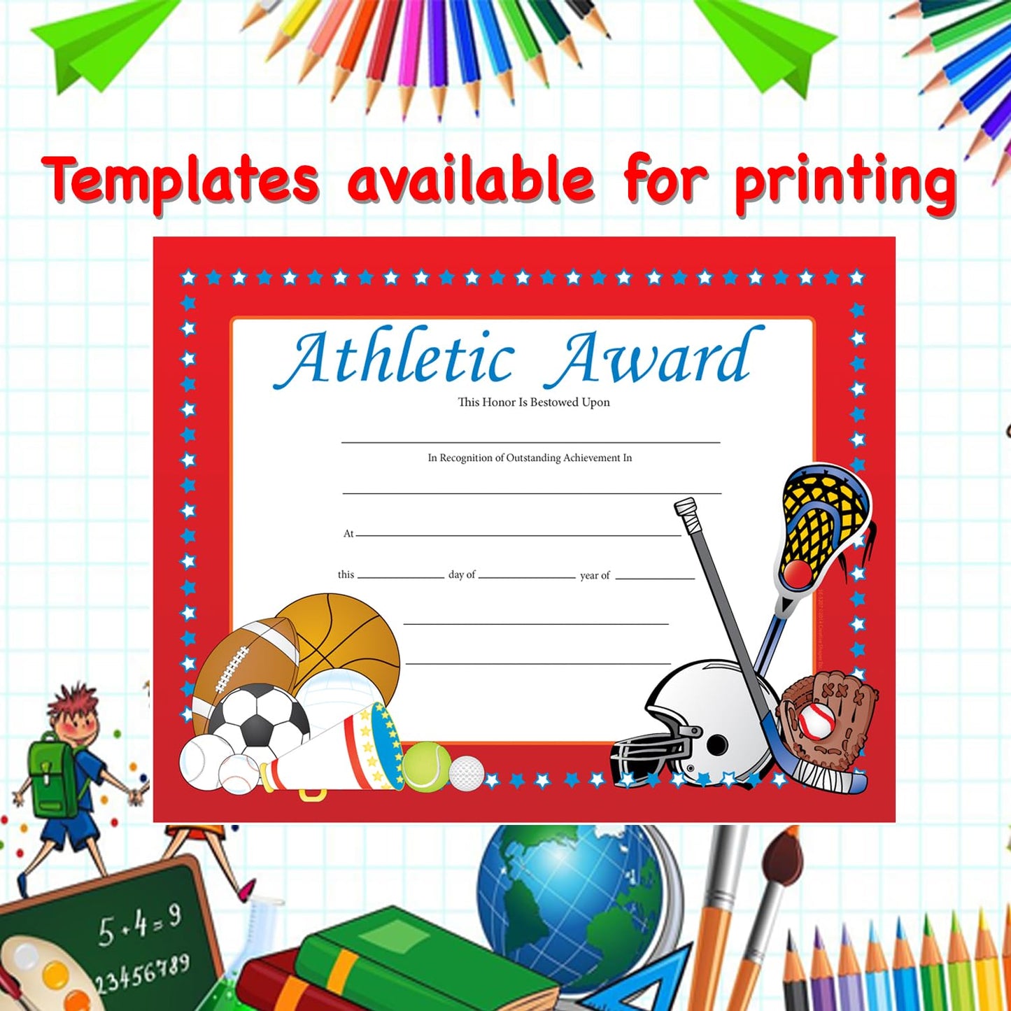 SHAPES ETC. Recognition Certificate - Athletic Award