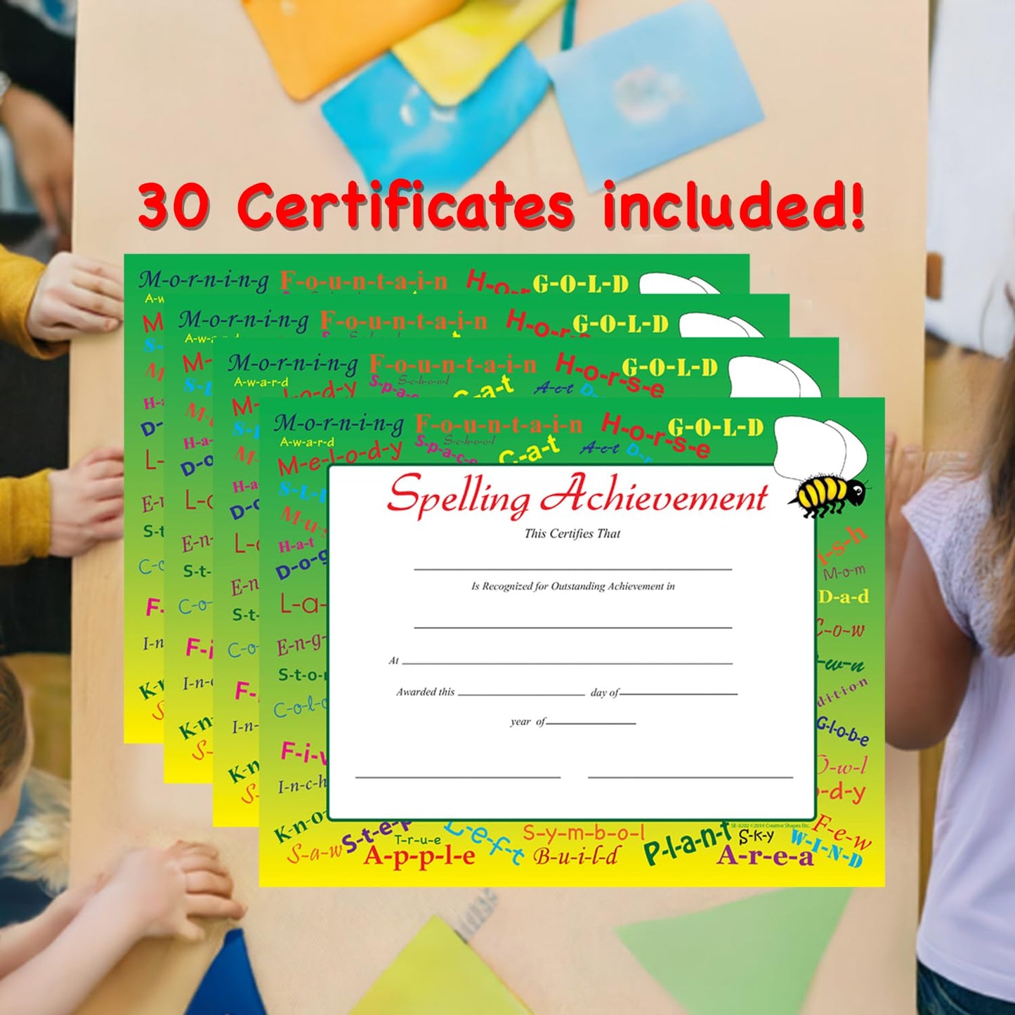 SHAPES ETC. Recognition Certificate - Spelling Achievement