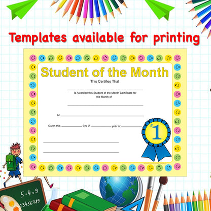 SHAPES ETC. Recognition Certificate - Student of the Month