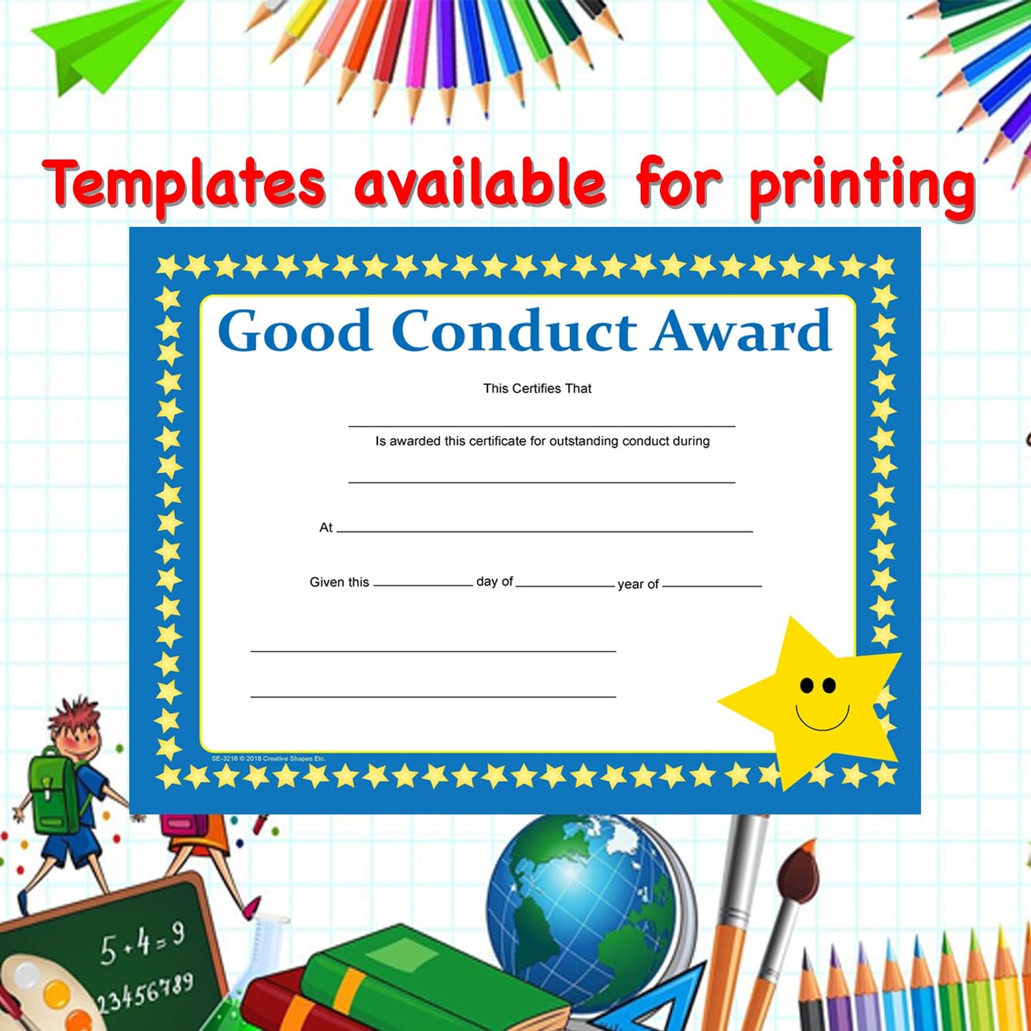 SHAPES ETC. Recognition Certificate - Good Conduct