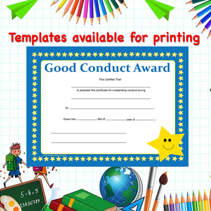 SHAPES ETC. Recognition Certificate - Good Conduct