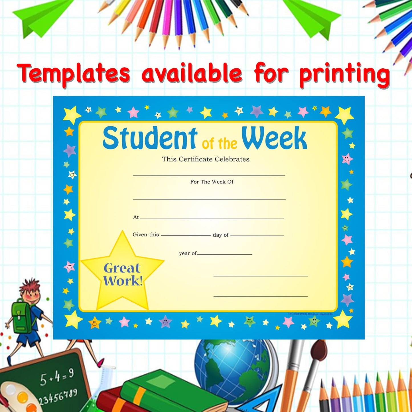 SHAPES ETC. Recognition Certificate - Student of the Week