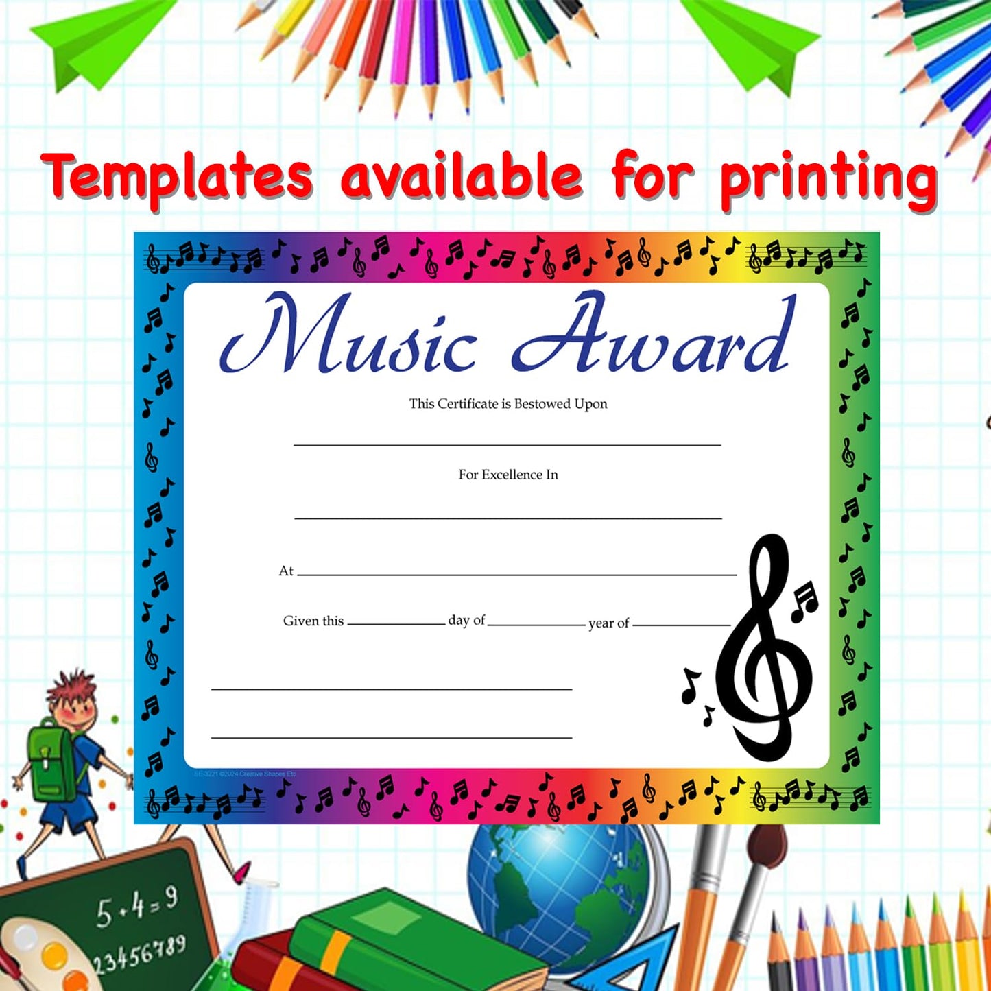 SHAPES ETC. Recognition Certificate - Music Award
