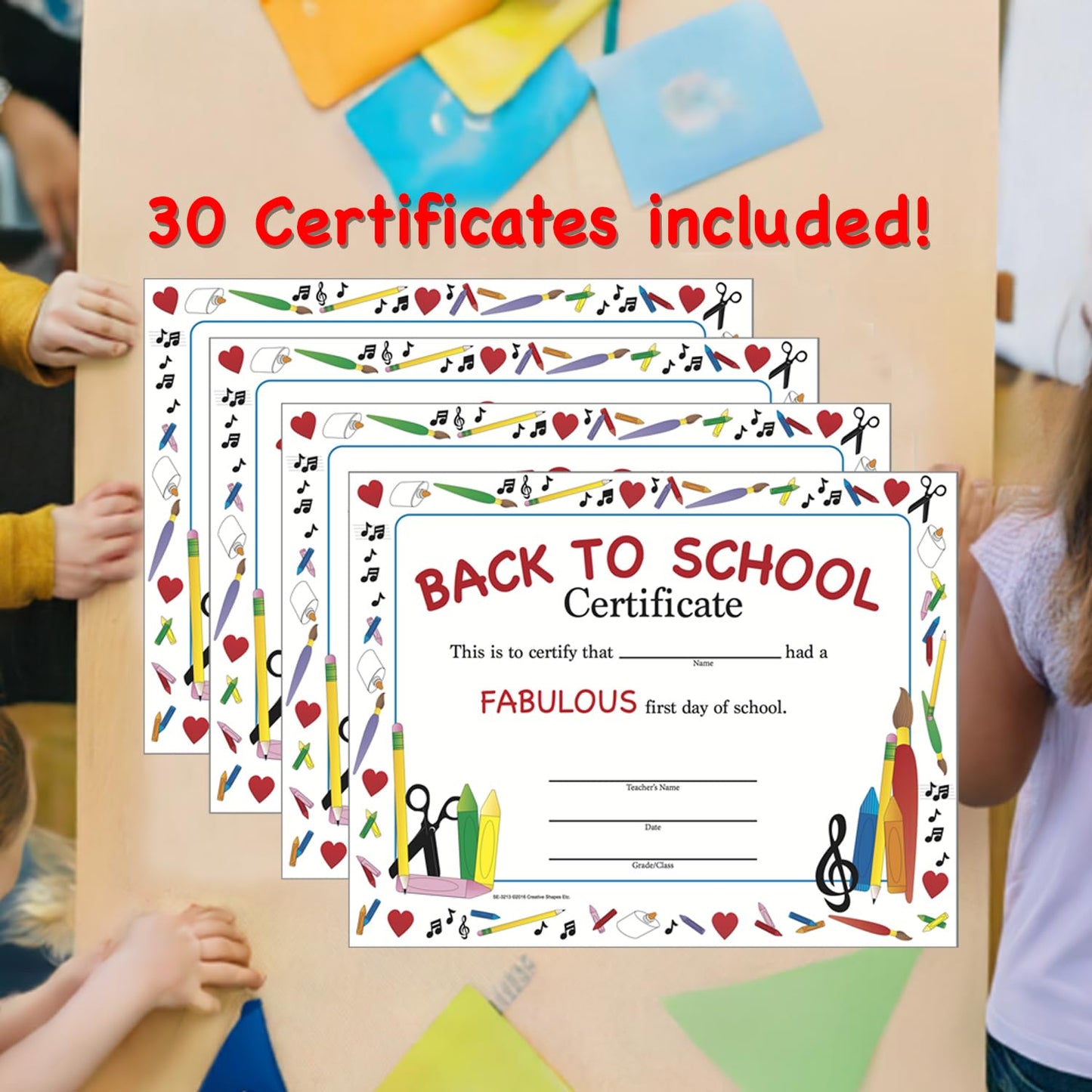 SHAPES ETC. Recognition Certificate - Welcome Back to School